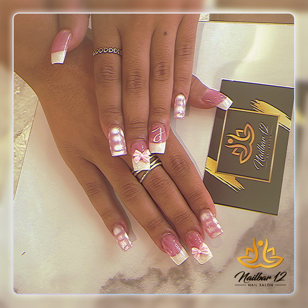 Long-lasting gel manicure with a glossy top coat at Nail Bar 12, Lake Worth FL