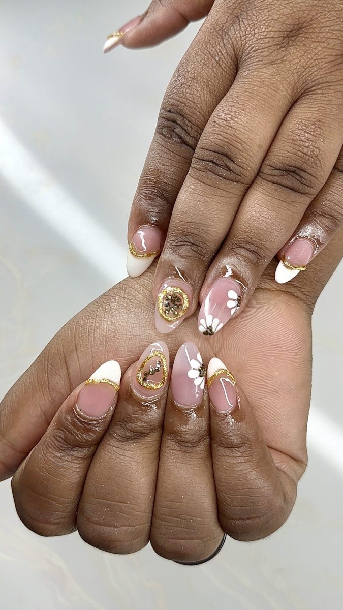 Freshly polished nails after a manicure at Nail Bar 12